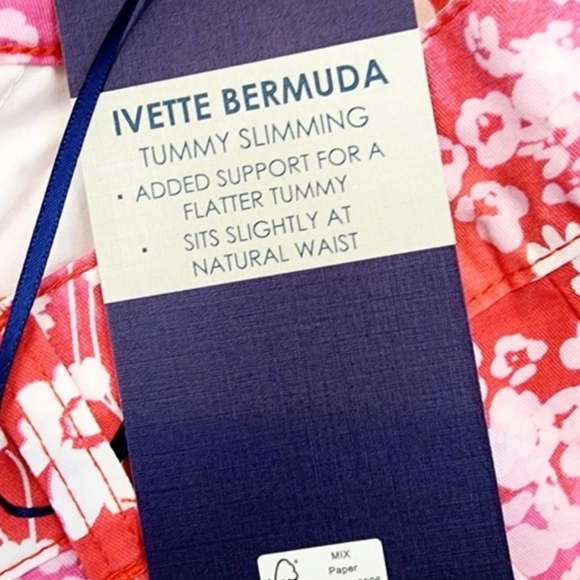 Bandolino Ivette Tummy Slimming Floral Bermuda Short - Picture 5 of 9